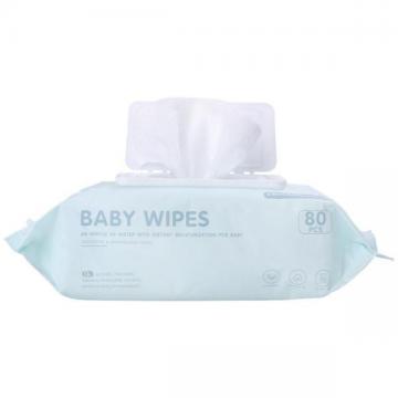 80PCS Wholesale Manufacturer in China Plastic Lid Organic Cleaning Baby Wet Wipes