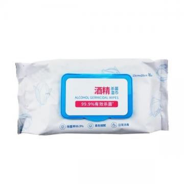 customized single pack 30 count 75% alcohol wet wipes